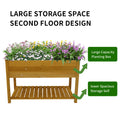 SEGMART Raised Garden Bed with Storage Shelf, Large Raised Planter Box with Legs, Elevated Garden Bed for Vegetables for Backyard, Patio, Balcony w/Bed Liner, 48.5x24.4x30in