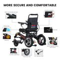 Segmart Folding Electric Wheelchair for Handicapped & Seniors, Intelligent Lightweight Portable Power Medical Wheelchair Enjoy up to 15 Miles, Black