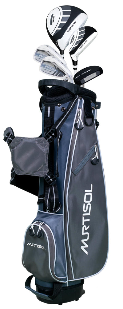 Segmart Golf Junior Golf Clubs Set, Kids Right-Hand Golf Club Sets for 9-12, Outdoor Complete Golf Club Sets with Stand & Bag, Grey