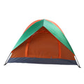 Family Tents for Camping Bundle, Camping Tent Sun Dome Tent with Camping Accessories, Camping Instant Tent for 2-Person Double Door, Orange & Green, S10421