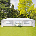 Gazebo Tent for Outside, 10' x 30' Patio Canopy Tent with 8 Side Walls, Heavy Duty Outdoor Party Wedding Tent, Portable Shade Folding Canopy - UV Coated, Waterproof Gazebo Tent, White, L1332