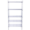 Segmart Epoxy Steel Wire 13.39"W x 29.13"D x 59.06"H 5-Shelf Freestanding Shelves, Silver Gray