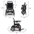 Segmart Folding Electric Wheelchair for Disabled Adults, Intelligent Power Wheelchair with 20AH Battery Enjoy up to 15 Miles, Black