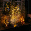 5ft Pre-Lit Christmas Tree with Lights, SEGMART 216 LED Colorful Lighted Willow Tree, Color Changing String Lights with Remote for Festival, Wedding, Party, Indoor Outdoor Home Wedding Decor