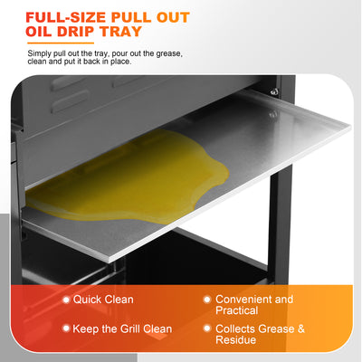 SEGMART 4 Burner Propane Gas Grill with Side Burner, Stainless Steel 38,200 BTU Outdoor Cooking BBQ Grill with Lid, Wheels, Shelves and Bottle Opener for Outdoor Cooking Picnic