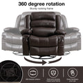Massage Rocker Recliner Chair with Vibration Massage and Heat, SEGMART Electric Power Recliner Lounge Chair Sofa for Living Room with Side Pocket and Cup Holders, Brown