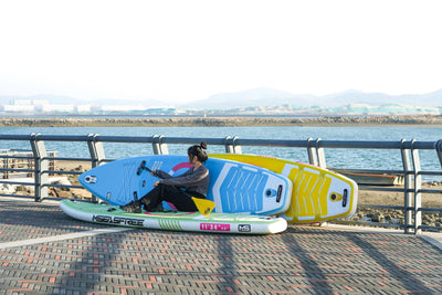 11' Inflatable Stand Up Paddle Board with Premium SUP Accessories, SEGMART Paddle Board with Non-Slip Deck, Carry Bag, Pump, Portable Paddleboard with Leash, Repair Kit for All Skill Levels, Blue