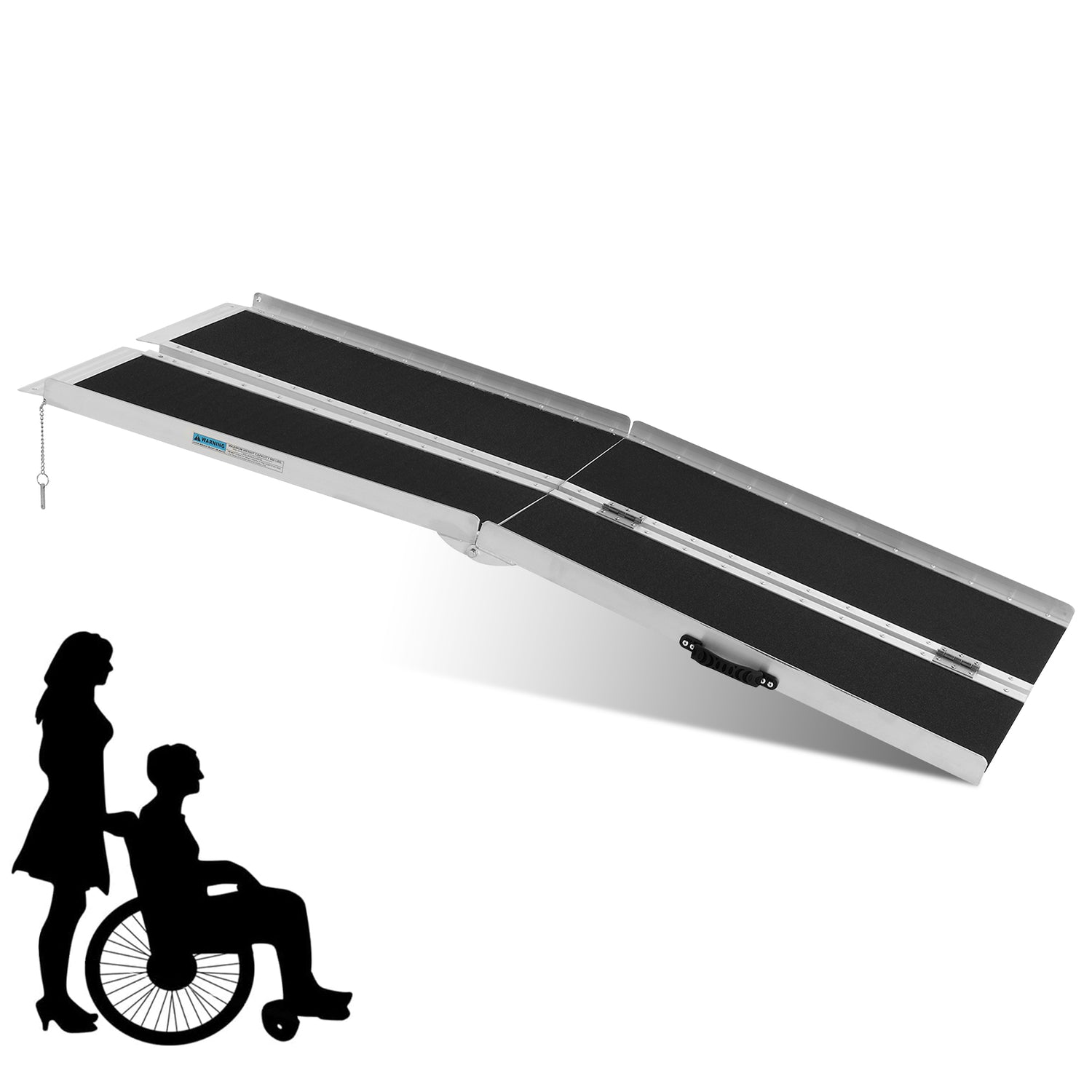 Segmart 6FT Wheelchair Ramp for Steps, Portable Non-Skid Aluminum Mobi ...