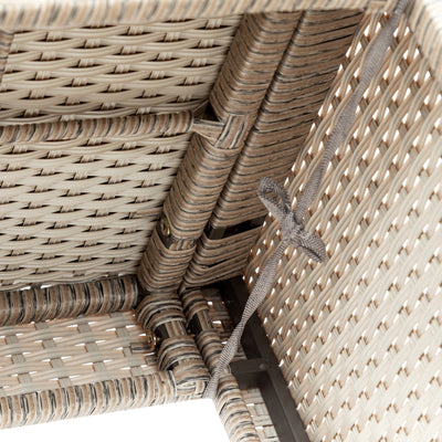 5-Piece Outdoor Patio Bar Set, Rattan Wicker Counter Height Dining Table Set, SEGMART Patio Dining Furniture set with Glass Table Top and 4 Stools for Backyard, Garden, Poolside, Brown