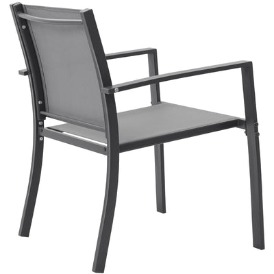 4 Piece Outdoor Patio Furniture Set, SEGMART All-Weather Modern Sofa Set with Loveseat, Glass Top Table Patio Conversation Set for Yard, Pool or Backyard, Gray