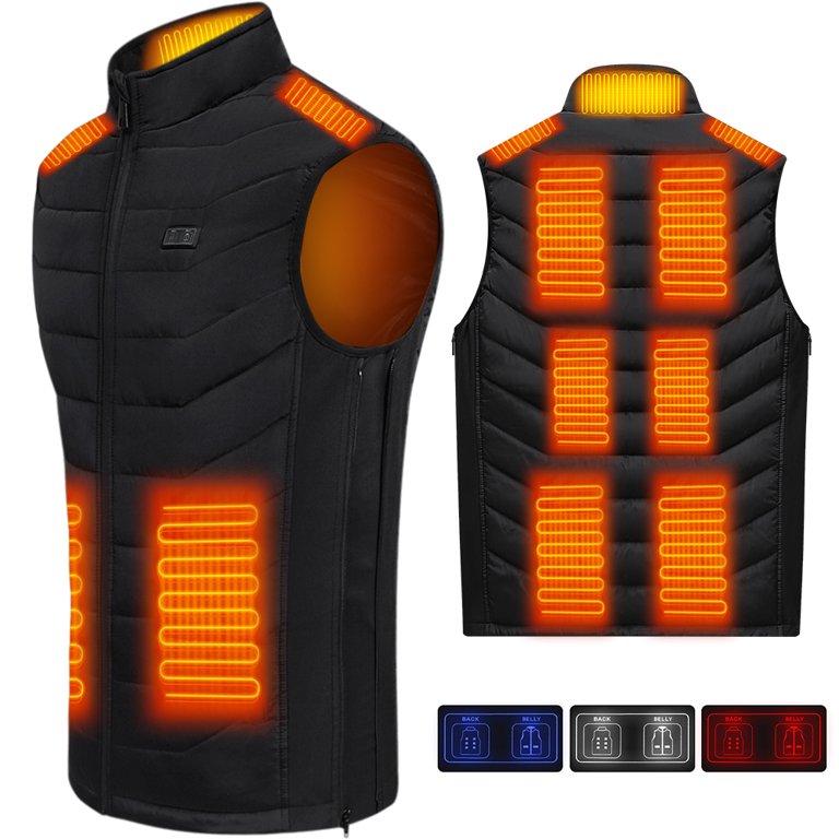 Heated Vest Size Adjustable, Rechargeable USB Heating Vest for Men