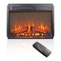 23-inch Electric Fireplace Inserts, 1400W Wall Recessed and Freestanding Fireplace with 4 Brightness Settings, 8H Timer, Remote Control and 11 Temperature Settings, Fireplace Heater for Indoor Use