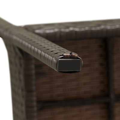 Outdoor Conversation Sets, 3 Piece Wicker Patio Set With Glass Dining Table, Modern Bistro Patio Set Rattan Chair Patio Furniture Sets with Coffee Table for Backyard, Porch, Garden, Poolside, L4776