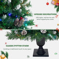 SEGMART Pre-lit Christmas Trees Set, 4PCS Artificial Christmas Decor Set with 2 Christmas Tree, Christmas Garland and Pine Wreath, Decorations for Home, Party, Indoor, Outdoor, SS041