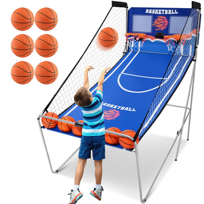 Foldable Arcade Basketball Game for Kids-Blue