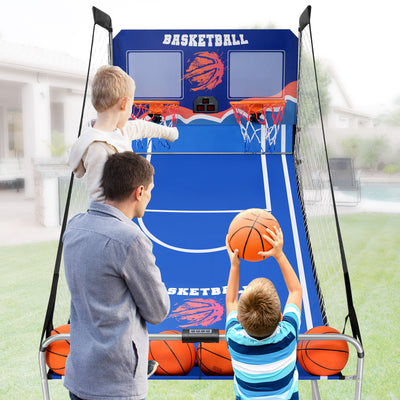 Foldable Arcade Basketball Game for Kids-Blue