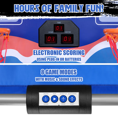 Foldable Arcade Basketball Game for Kids-Blue