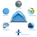 Segmart Pop-Up Beach Tent for 2-3 Person, Lightweight Outdoor Portable Waterproof Beach Tent with Carry Bag, Sun Shelter Canopy with UPF 50+ UV Protection, Easy Setup, Blue