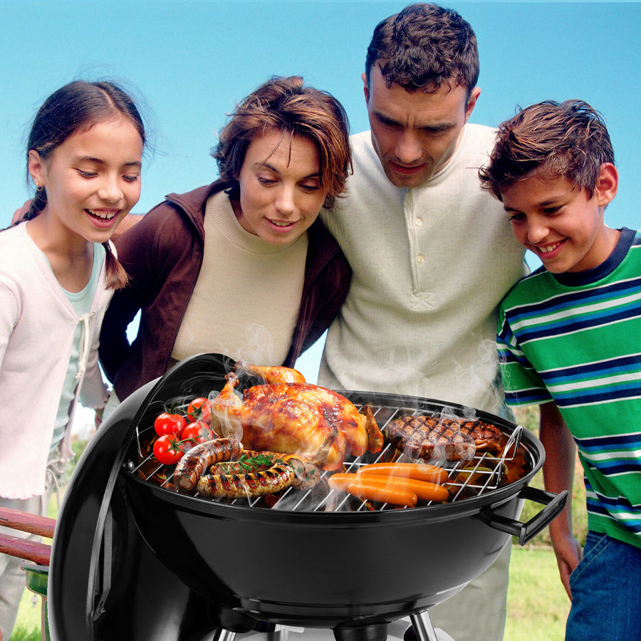 camping barbecue grill Segmart Kettle Charcoal Grill, 18 Inch Portable Camping BBQ Grill with – SEGMART