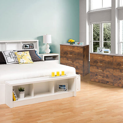 SEGMART Office Brown Wood Chest Cabinet, 26'' x 13'' x 29'' Durable MDF Wood Chest Cabinet with Metal Handles, Simple Universal Chest Cabinet for Closet to Storing Clothes, Cosmetic, S7890