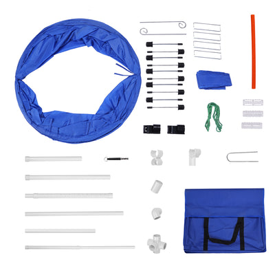 Segmart Dog Agility Equipments, Dog Agility Course Backyard Set with Tunnel, Agility Hurdle, 6 Weave Poles, Jump Ring, Pause Box and Storage Bag, Obstacle Course Jumping Practice Outdoor Game