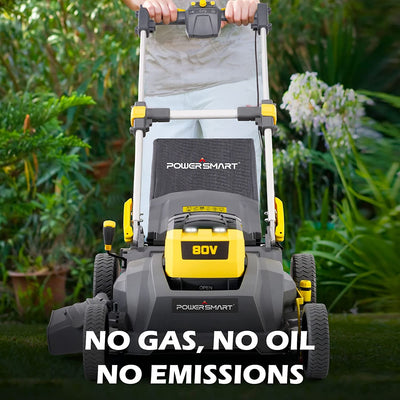 40V Yellow Lawn Mower for Backyard, Lawn Mower with 5 Adjustable Heights, Battery and Charger Included, 3-in-1 Walk-Behind Lawn Mowers