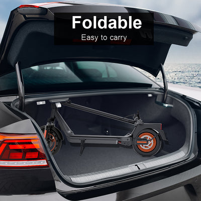 Segmart Electric Scooter for Adults, 8.5'' 350W Foldable Simple Mobility Commuting E-Scooters, 15.5 MPH, 264.5lbs, APP and Waterproof Certified, Black