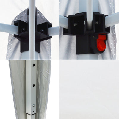 SEGMART 10 x 10 Canopy Tent with 4 Removable SideWalls for Patio Garden, Sunshade Outdoor Gazebo BBQ Shelter Pavilion, for Party Wedding Catering Gazebo Garden Beach Camping Patio, White, S10667