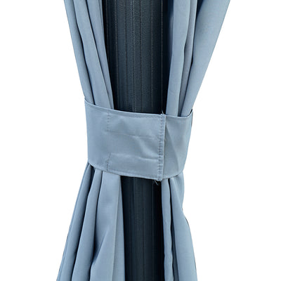 Segmart 12' x 12' Hardtop Gazebo Outdoor, Galvanized Steel Aluminum Metal Double Roof Gazebo with Netting and Curtains, Permanent Patio Gazebo Pavilion for Backyard, Deck, Lawn, Gray