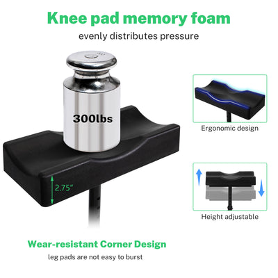 Segmart Knee Scooter for Broken Foot for Adults, Foldable Knee Walker with Basket Dual Braking System for Ankle and Foot Injured, Best Crutches Alternative, 330 lbs, Black