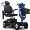 300W Motor Compact Mobility Scooter With Windshield, 300 lbs Capacity Compact Mobility Scooter Wheelchair for Adults, Outdoor Mobility Scooter with Cup Holders & USB Charging Port, SS1906