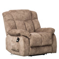 Electric Power Lift Recliner, Heavy Duty 300lbs Classic Fabric Sofa Chair for Elderly, Ergonomic Lounge Single Sofa with 3 Positions Lift, Plush Arms and Remote Control, Side Pocket, Camel, SS423