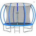 SEGMART Trampoline 10FT Trampoline with Enclosure - Recreational Trampolines with Ladder and AntiRust Coating, ASTM Approval Outdoor Trampoline for Kids