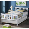 Twin Bed Frame with Trundle, Kids Platform Twin Bed with Pull-out Combination Bed, Solid Wood Bed Frame Mattress Foundation, Kids Solid Pine Wood Bed Frame with Headboard, No Box Spring Needed, SS1282