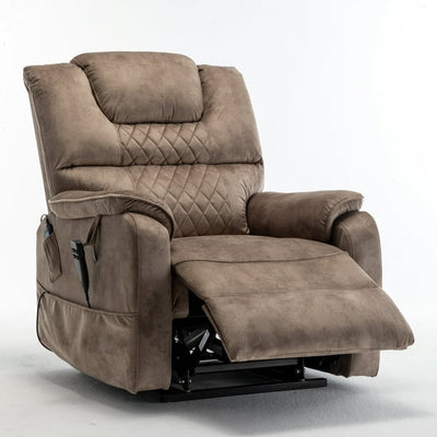 Leather Lounger Chair with Remote Control, SEGMART Single Recliner Chair for Living Room Padded Seat PU Leather, Load capacity 330 Lbs, PU Leather Massage Recliner Chair for Living Room, S12535