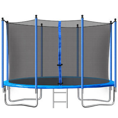 Trampoline on Clearance, New Upgraded 12 Feet Kids Outdoor Trampoline with Safety Enclosure Net and Ladder, Heavy Duty Round Trampoline for Indoor or Outdoor Backyard, Holds 300lbs, L3741