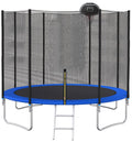 SEGMART Trampoline 10FT Trampoline with Enclosure - Recreational Trampolines with Ladder and AntiRust Coating, ASTM Approval Outdoor Trampoline for Kids