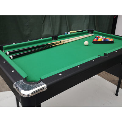 SEGMART 5.5 Ft 3 In 1 Pool & Table, Tennis Multigame Table, Multifunctional Billiard Table, Dining Table, Indoor Game Table, All Accessories Included, Black with Green Felt
