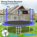 SEGMART 14FT Trampoline with Enclosure for Kids, Recreational Trampolines with Ladder and Basketball Hoop, Outdoor Trampoline with Galvanized Anti-Rust Coating for Indoor Outdoor Backyard