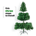 8ft Artificial Christmas Tree for Outdoor, Xmas Tree with 1138 Tips, Easy Assembly, Solid Metal Legs, PVC Artificial Christmas Perfect for Indoor and Outdoor Holiday Decoration, Green, S7410