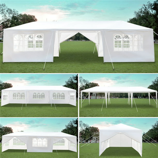 Patio Canopy Tent for Outside, 10' x 30' Outdoor Party Wedding Canopy with 8 Sidewalls, BBQ Shelter Canopy for Catering Garden Beach Camping, L1326