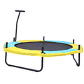 Kids Outdoor Mini Trampoline, 60" Portable Small Toddler Trampoline with Handrail, Durable and Safe Rebounder Trampoline for Kids, Outdoor Indoor Exercise Trampoline with Safety Net, Yellow, L3703