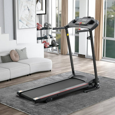 SEGMART Electric Foldable Treadmill w/3 Manual Adjustable Incline, 14'' Wide Tread Belt Treadmills for Home, Digital Exercise Machine with 12 KM/h Max Speed for Home & Gym Cardio Fitness, S5562
