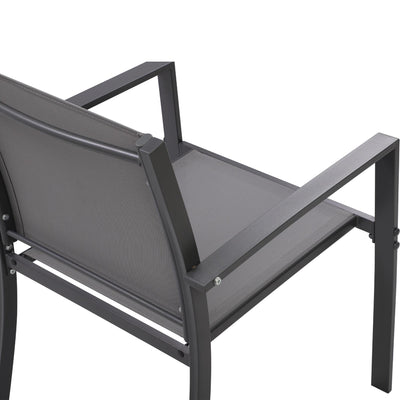 4 Piece Outdoor Patio Furniture Set, SEGMART All-Weather Modern Sofa Set with Loveseat, Glass Top Table Patio Conversation Set for Yard, Pool or Backyard, Gray