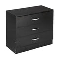 Black Wood Chest Cabinet, SEGMART 26'' x 13'' x 22'' Durable MDF Wood Chest Cabinet with Metal Handles, Simple Bedroom Furniture Chest of Drawers for Closet to Storing Clothes, Cosmetic, S7953