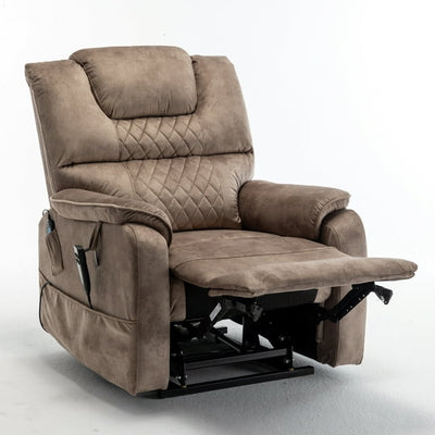 Leather Lounger Chair with Remote Control, SEGMART Single Recliner Chair for Living Room Padded Seat PU Leather, Load capacity 330 Lbs, PU Leather Massage Recliner Chair for Living Room, S12535