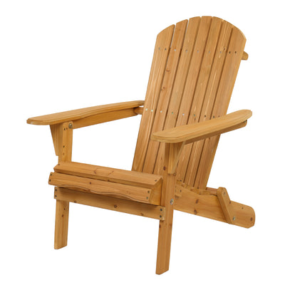 Segmart Folding Adirondack Chair, Pre-Assembled Premium Wood Lounge Chair Perfect for Outdoor Patio, Deck, Garden, Backyard, Lawn, Beach, Camping and Fire Pit Seating