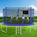 SEGMART 14FT Trampoline with Enclosure for Kids, Recreational Trampolines with Ladder and Basketball Hoop, Outdoor Trampoline with Galvanized Anti-Rust Coating for Indoor Outdoor Backyard