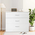 Segmart White Wood Chest Cabinet, 26" x 13" x 22" Durable MDF Wood Chest Cabinet with Metal Handles, Simple Bedroom Furniture Chest of Drawers for Closet to Storing Clothes, Cosmetic, S7933