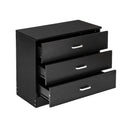 3-Drawer Drawers for Bedroom, SEGMART 26'' x 13'' x 22'' Classic Simple Bedroom Furniture Chest Cabinet with Metal Handles, Durable MDF Wood 3-Drawer Dresser for Closet to Storing Clothes, S7954